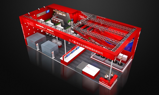廣州數(shù)控展臺(tái)設(shè)計(jì)搭建方案的鳥瞰圖